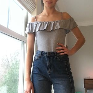 Topshop Striped Bodysuit